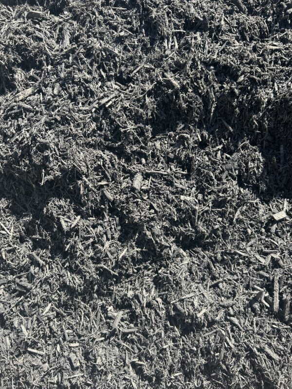 Premium Double shredded, all natural, bark mulch Dyed Black